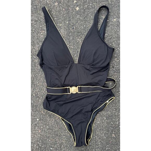 INDIA HICKS x SEA LEVEL Piper Belted One-Piece Swimsuit Size US/10 - Picture 12 of 13